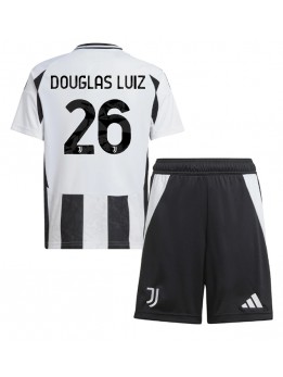 Detské Futbalové oblečenie Juventus Douglas Luiz #26 2024-25 Krátky Rukáv - Domáci (+ trenírky)